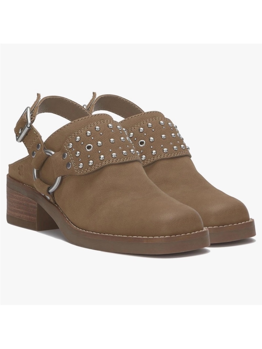 New Lucky Brand Kalv Studded Leather Clog